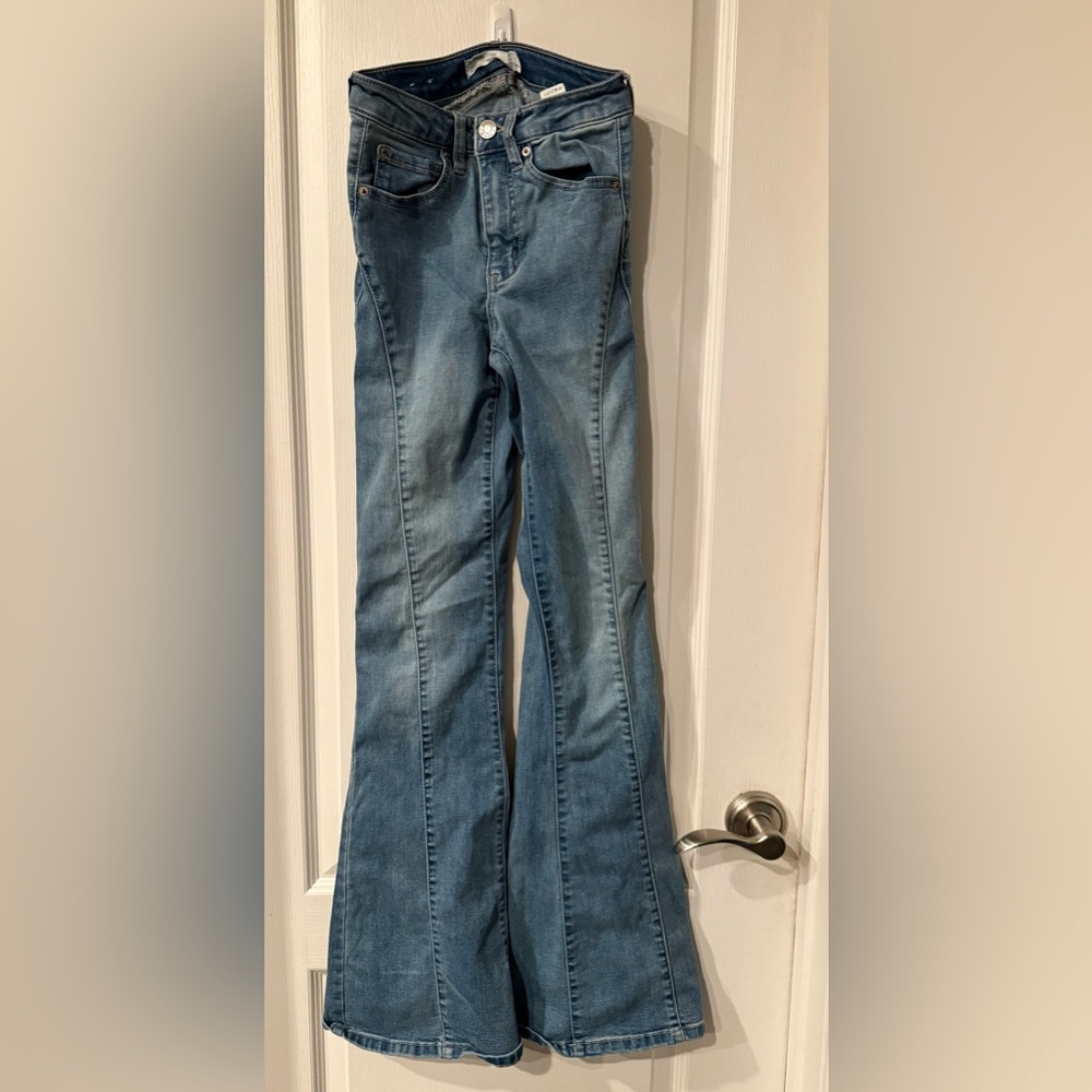 Garage Light Blue Flare Jeans